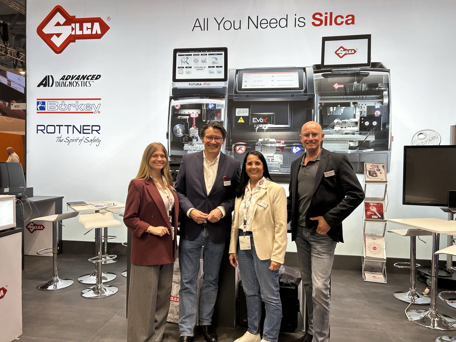 Das Silca Team am Messestand von Silca und BÖRKEY
